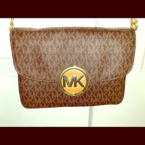 MIchael Kors brown signature crossbody purse